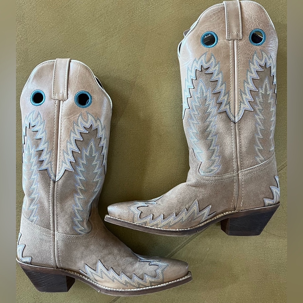 Laredo Suede & Leather Wanderer Snip Toe Boots